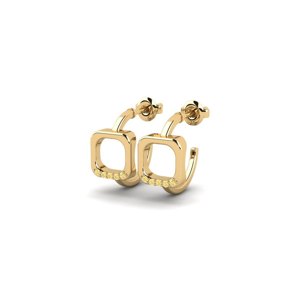 Diamante Amarillo Pendiente de mujer Enyanja