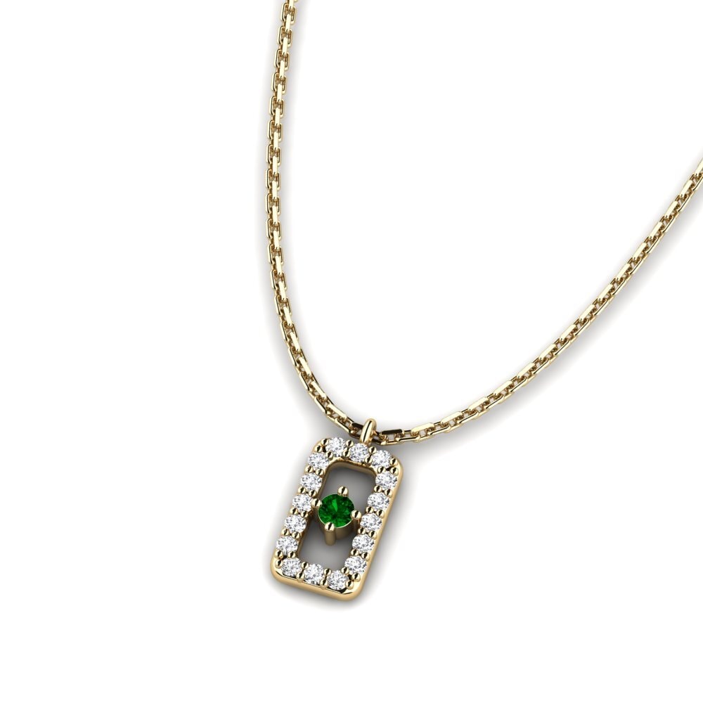 Green Zirconia Women's Necklace Esanahia
