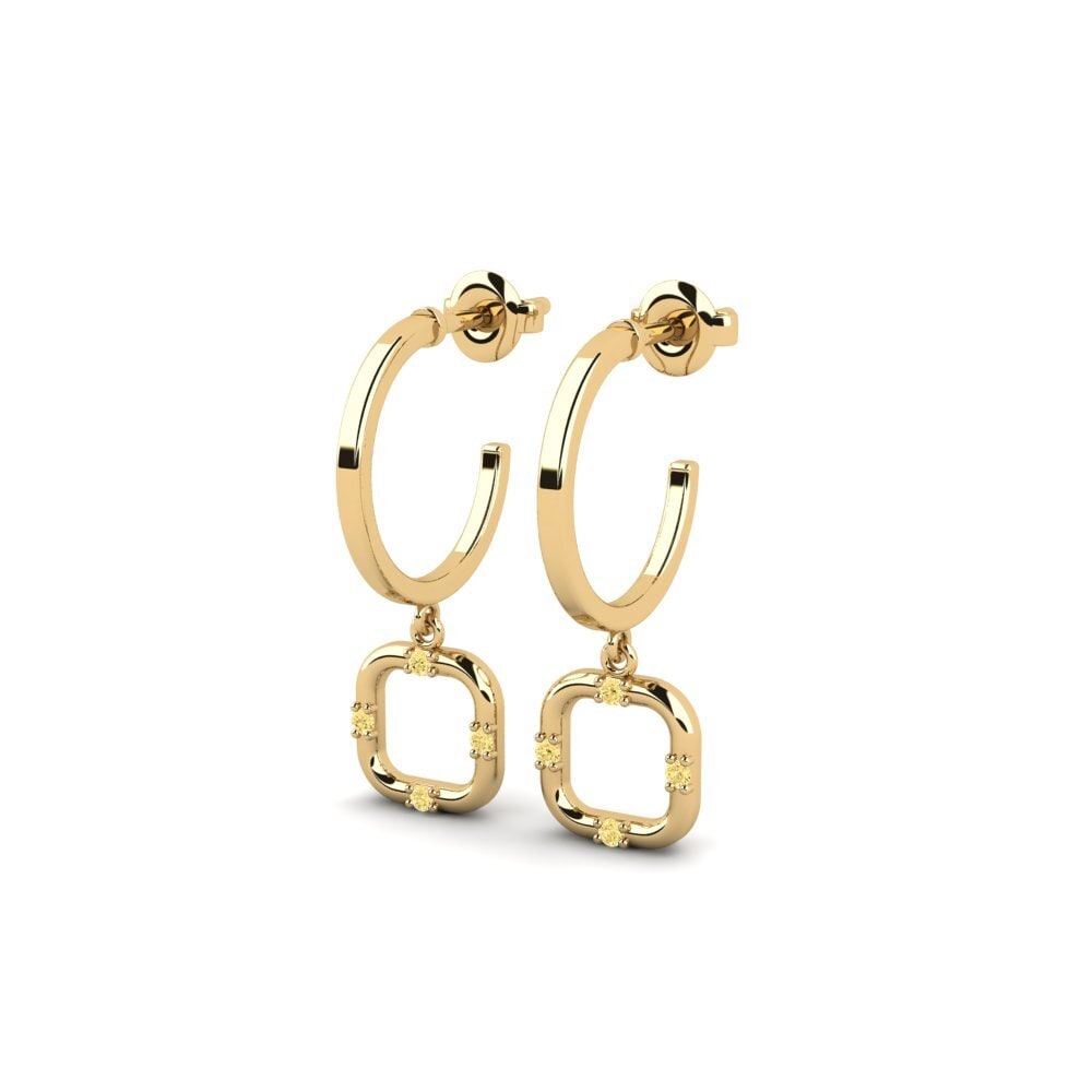 Diamante Amarillo Pendiente de mujer Farraige