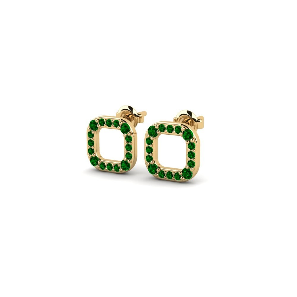 Zircônia Verde Brincos Feminino Firkant