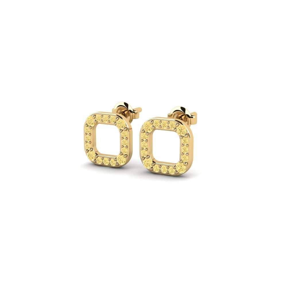 Diamante Amarillo Pendiente de mujer Firkant