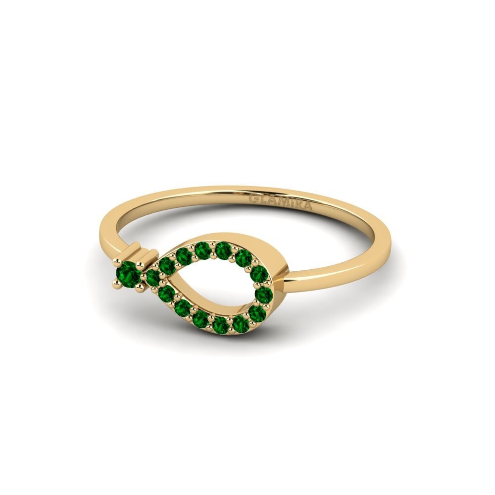 Green Zirconia Ring Gocciolare