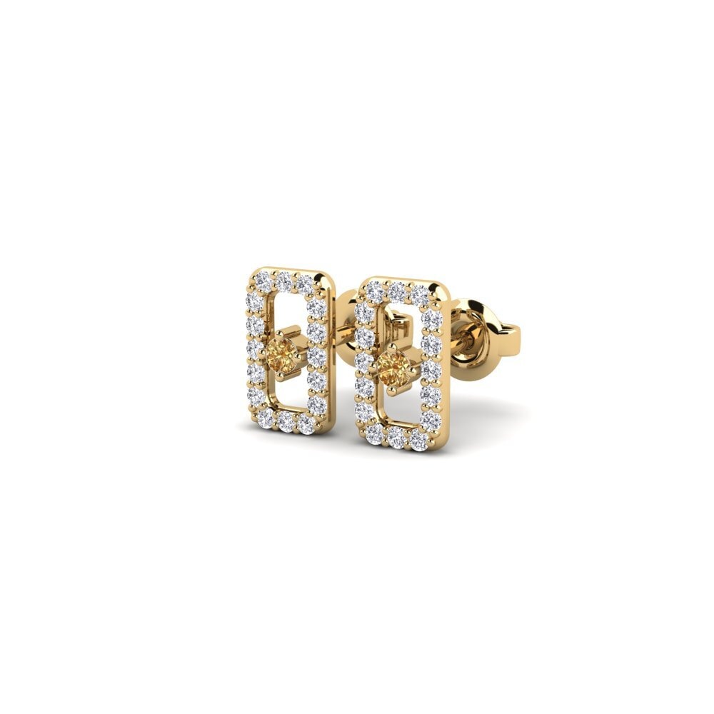 Brown Diamond Women's Earring Jasyapy