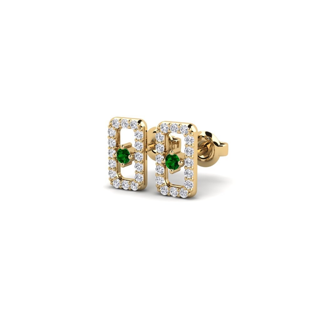 Zircônia Verde Brincos Feminino Jasyapy