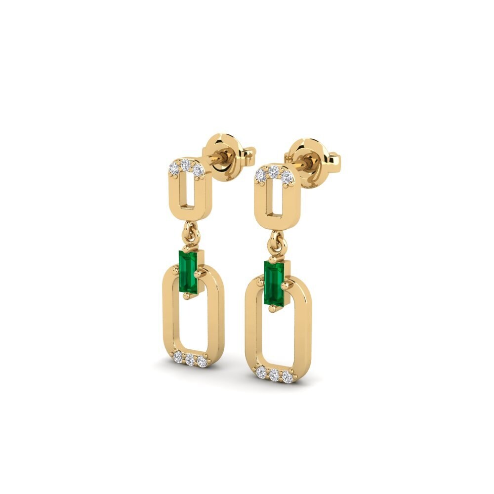 Zircônia Verde Brincos Feminino Karmel