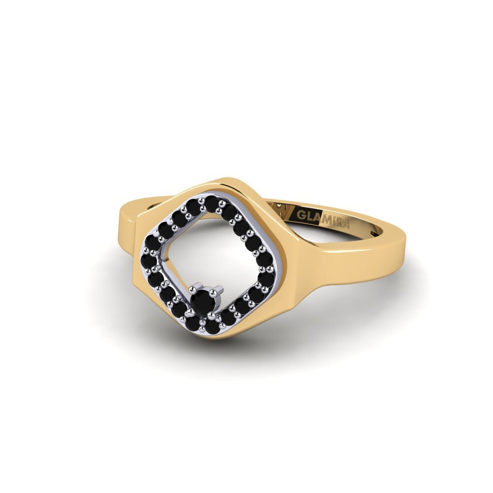 Zafiro negro Anillo Kuwadrado