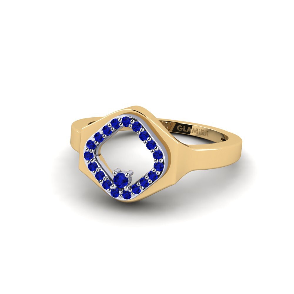Saphir Ring Kuwadrado