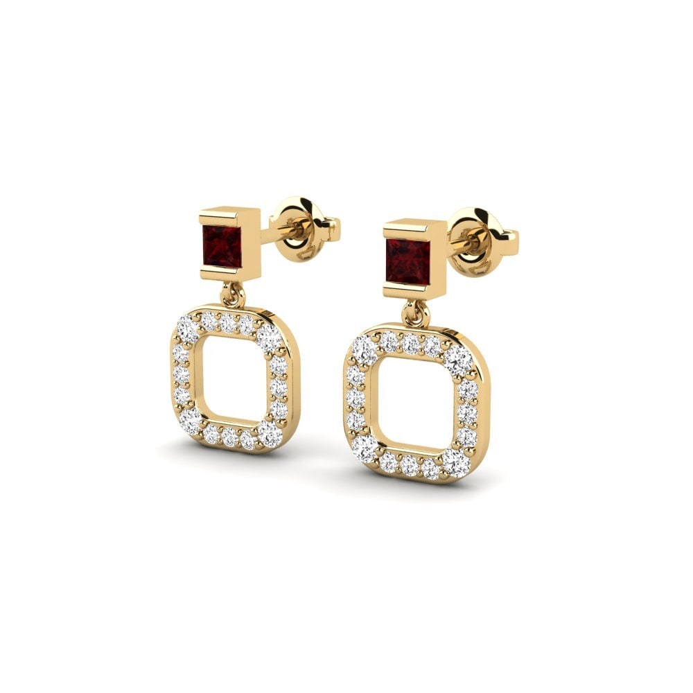 Garnet Women's Earring Kvadarto