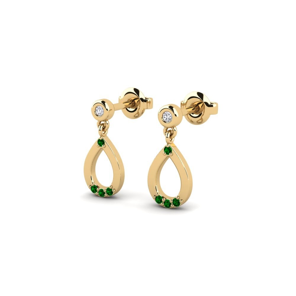 Zircônia Verde Brincos Feminino Lagi