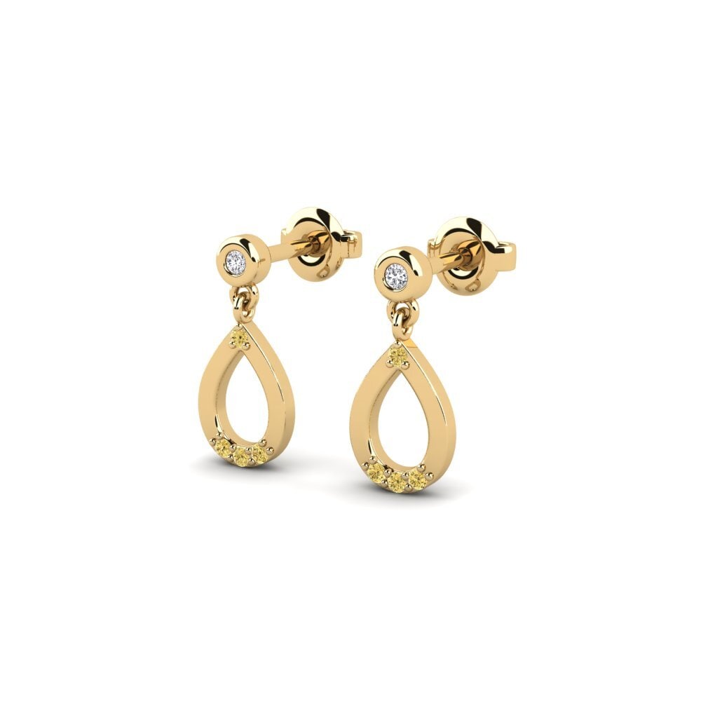 Diamante Amarillo Pendiente de mujer Lagi