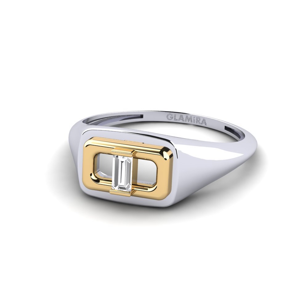 14ct White & Yellow Gold Ring Maksudnya