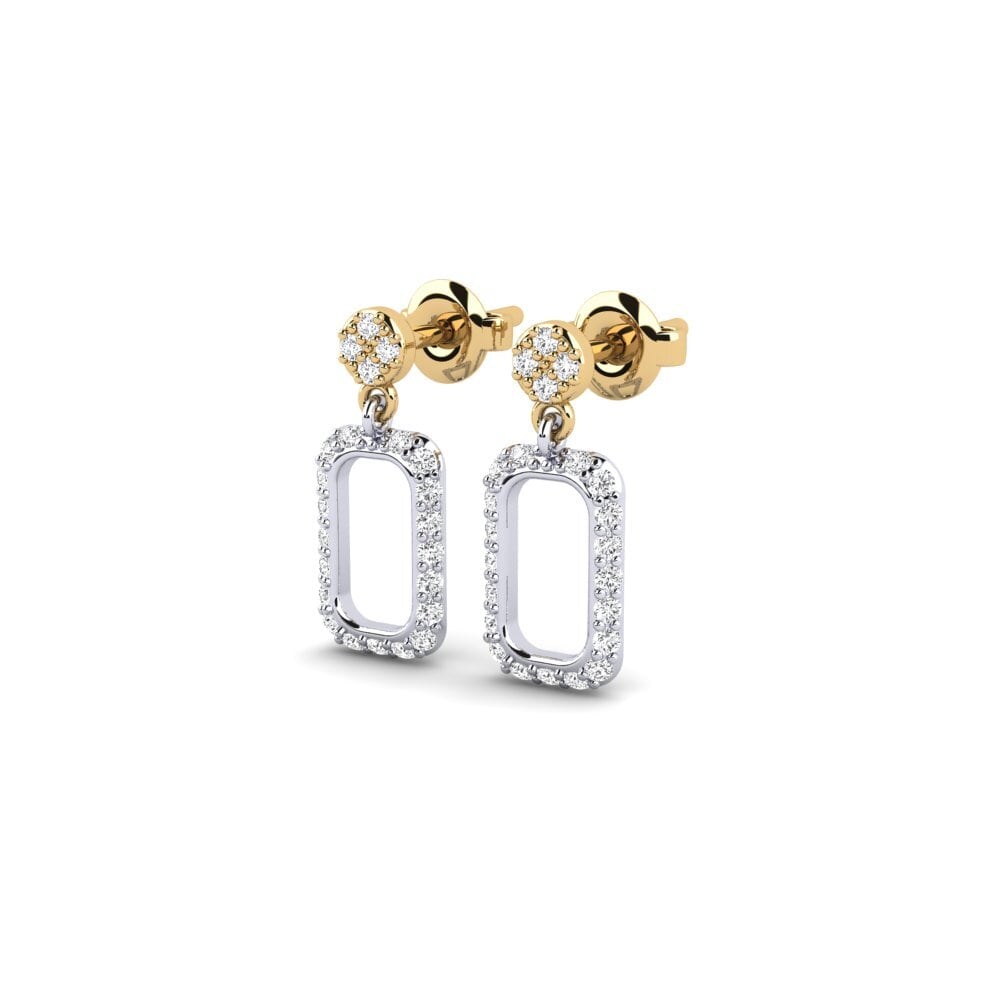 14ct White & Yellow Gold Women's Earring Malaki