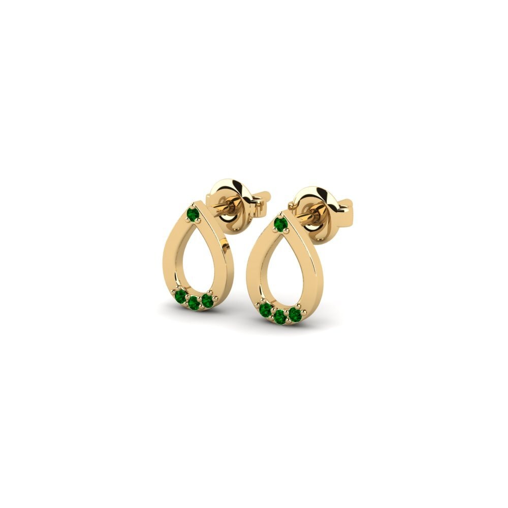 Zircônia Verde Brincos Feminino Maneh