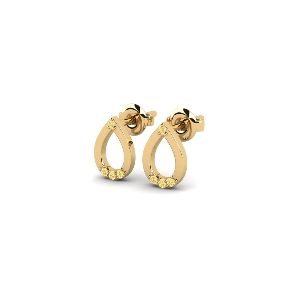 Diamante Amarillo Pendiente de mujer Maneh