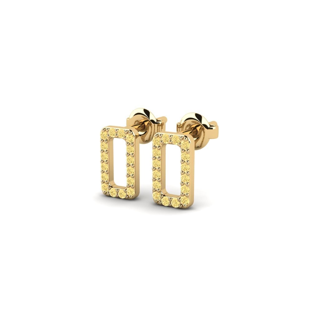 Diamante Amarillo Pendiente de mujer Maret