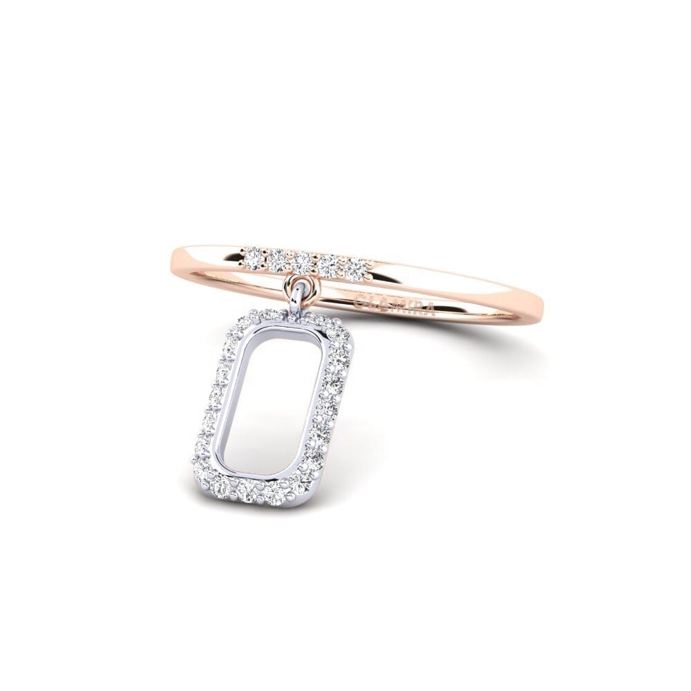 14k Oro Rosa & Blanco Anillo Masana