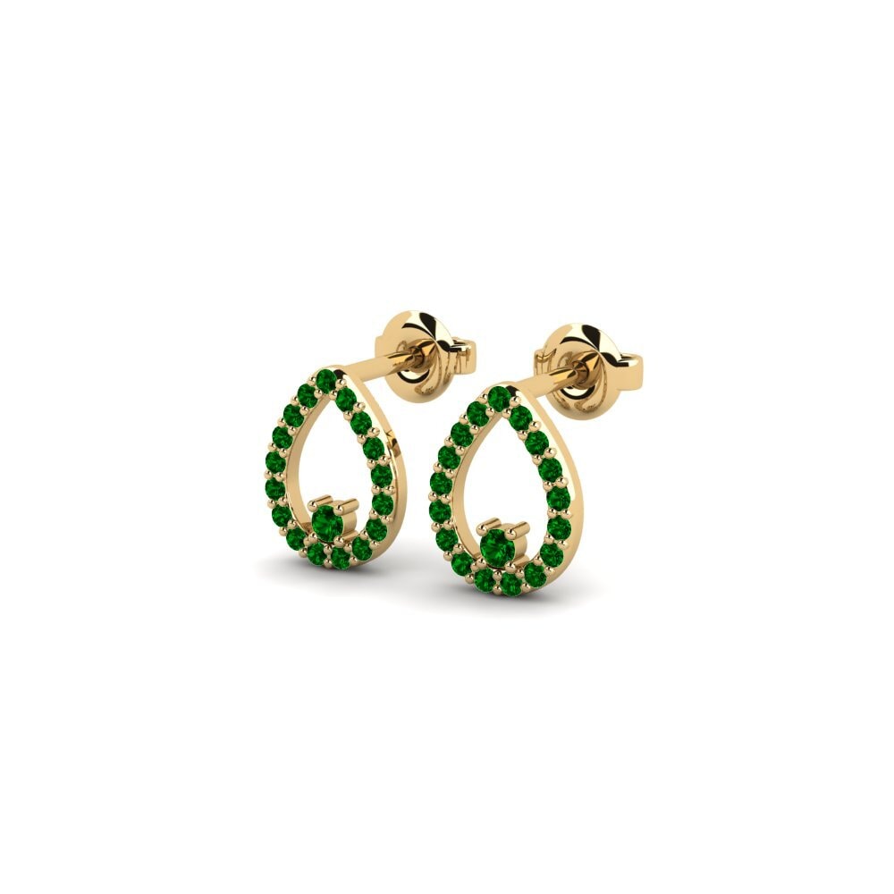 Zircônia Verde Brincos Feminino Qatra