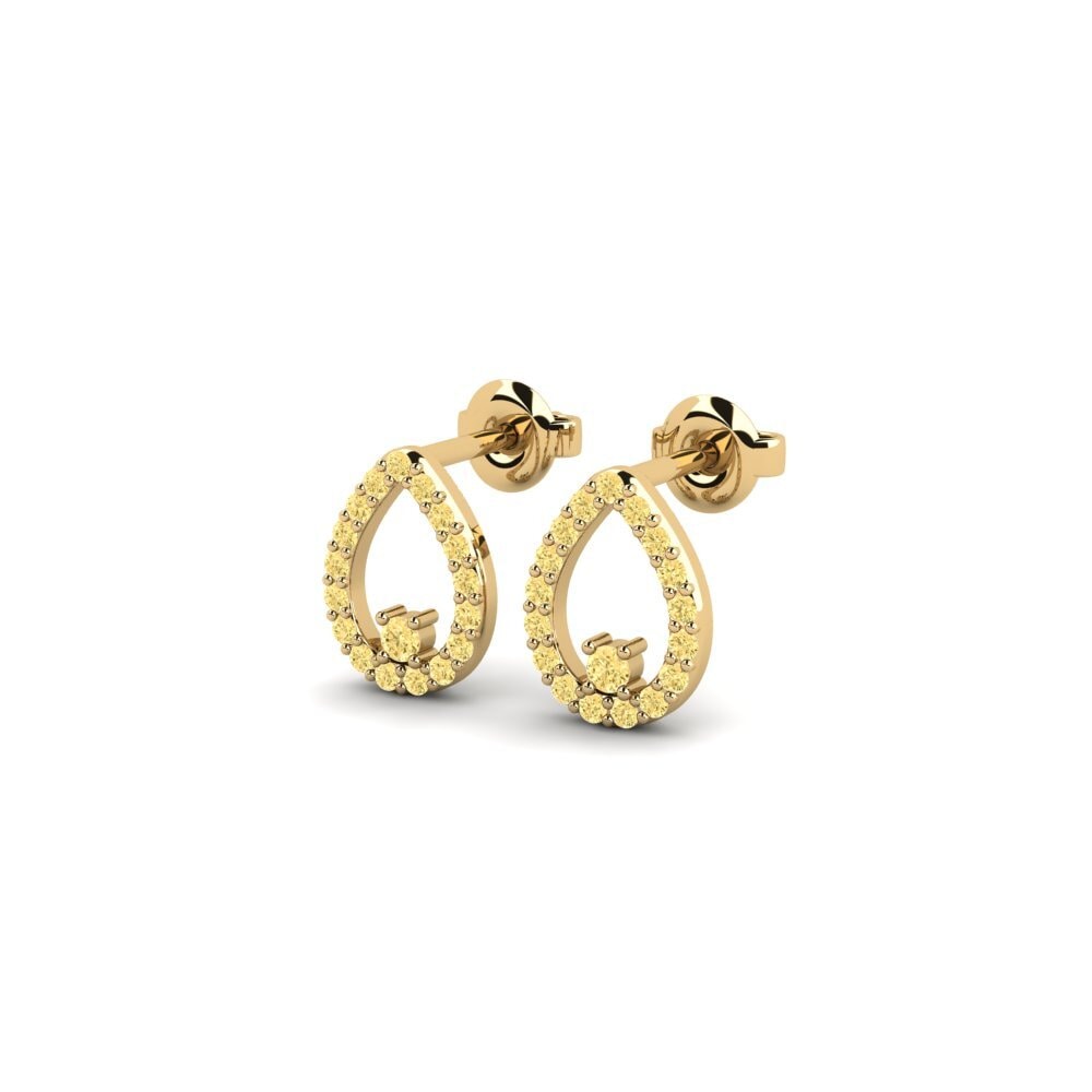 Diamante Amarillo Pendiente de mujer Qatra