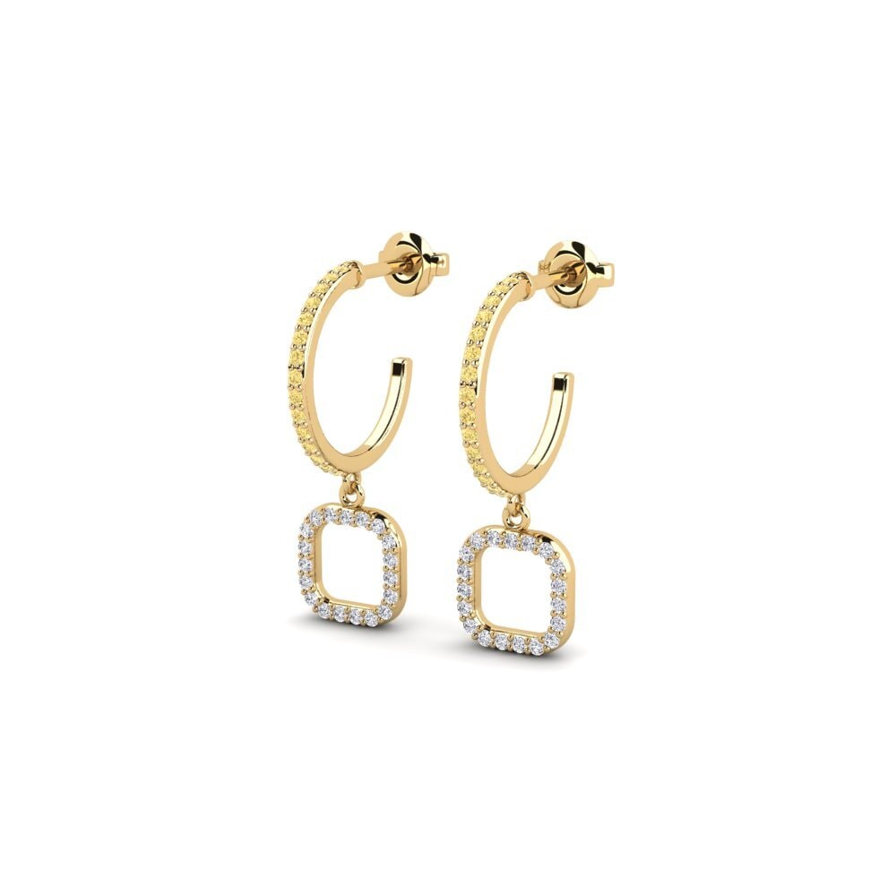 Diamante Amarillo Pendiente de mujer Ruut