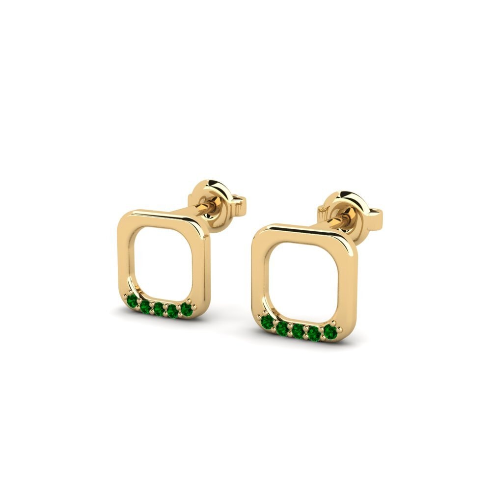 Zircônia Verde Brincos Feminino Taaw