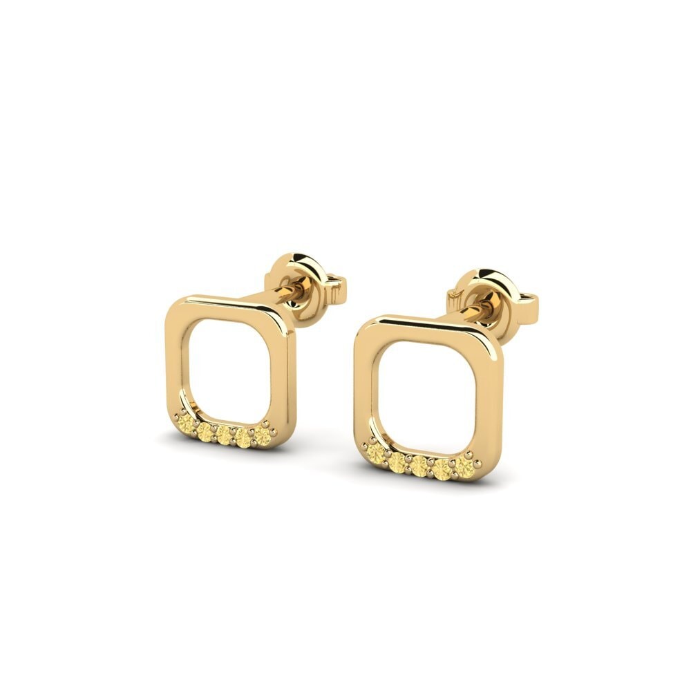 Diamante Amarillo Pendiente de mujer Taaw