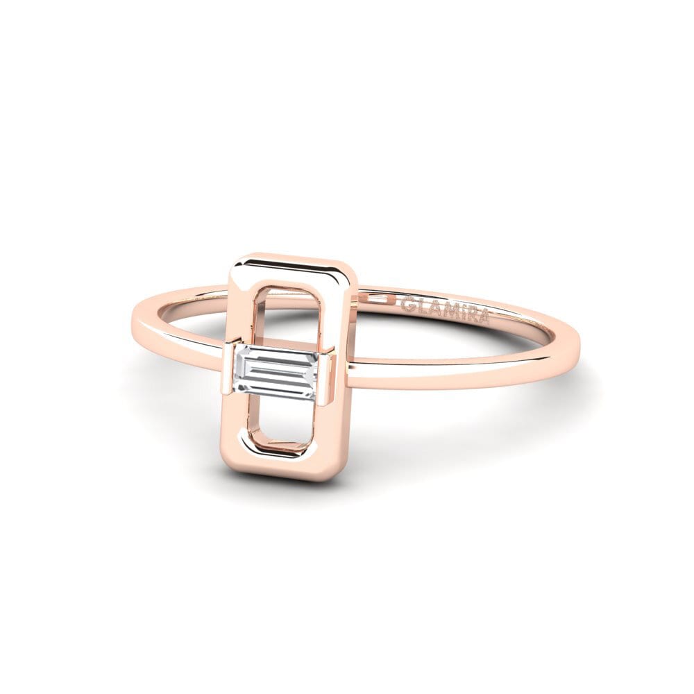 14k Oro Rosa Anillo Tanthauzo