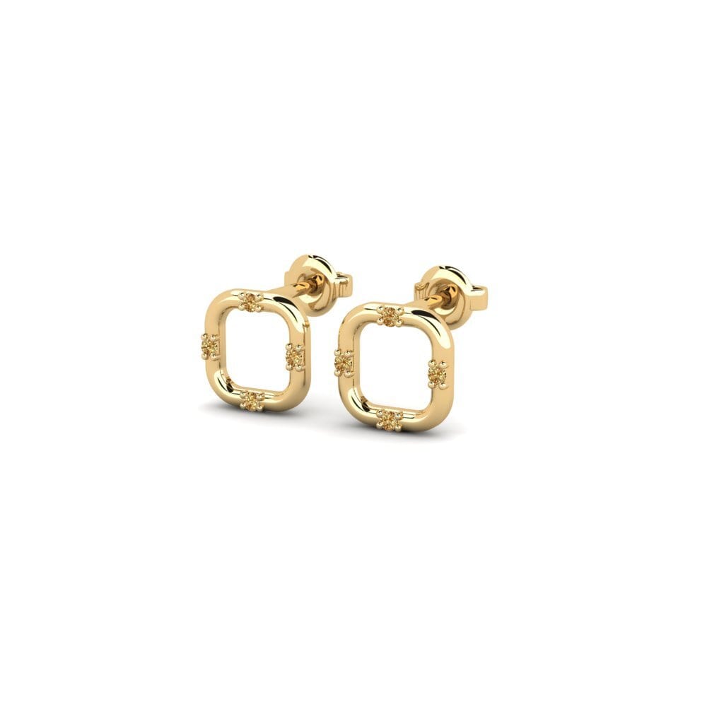 Brown Diamond Women's Earring Teku