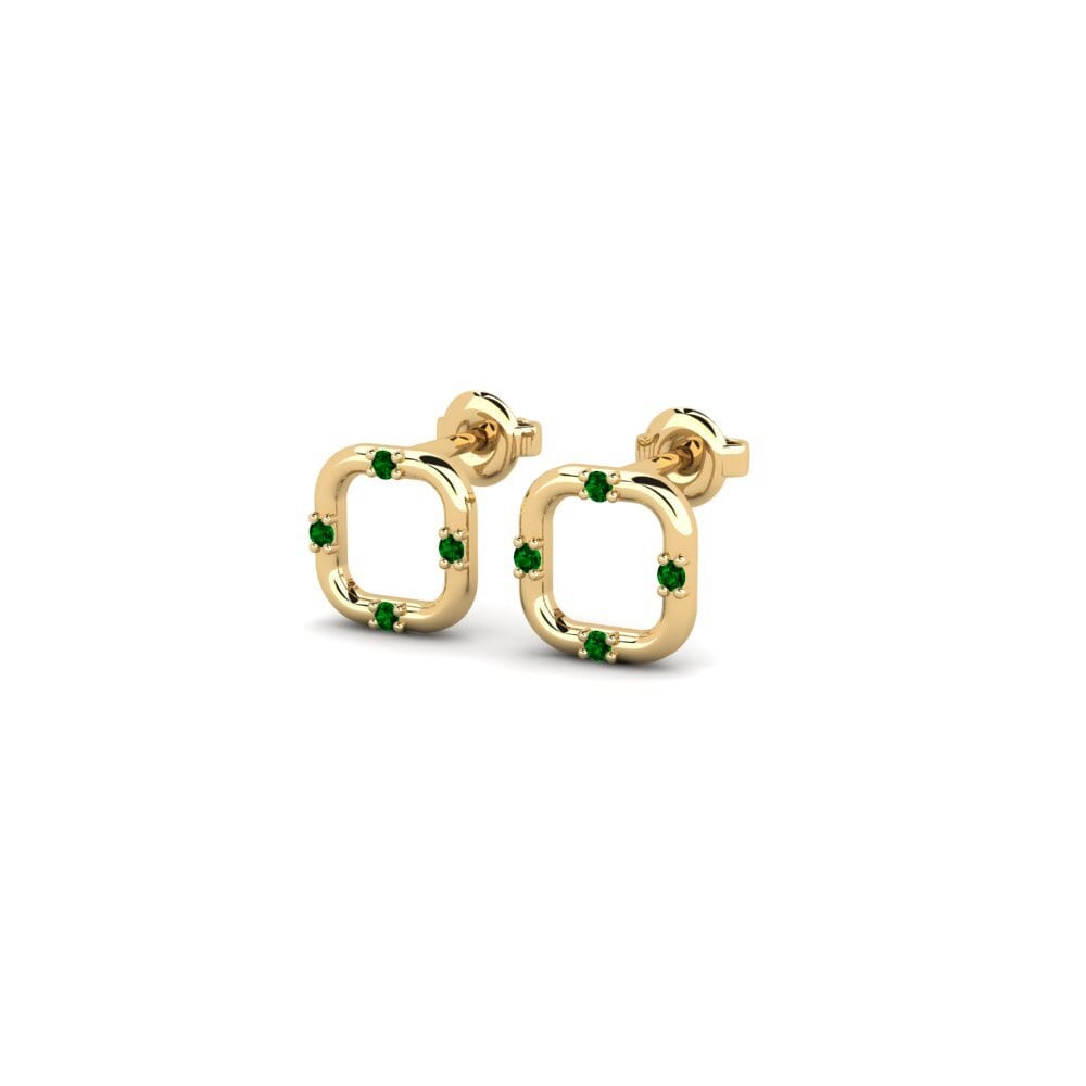 Zircônia Verde Brincos Feminino Teku