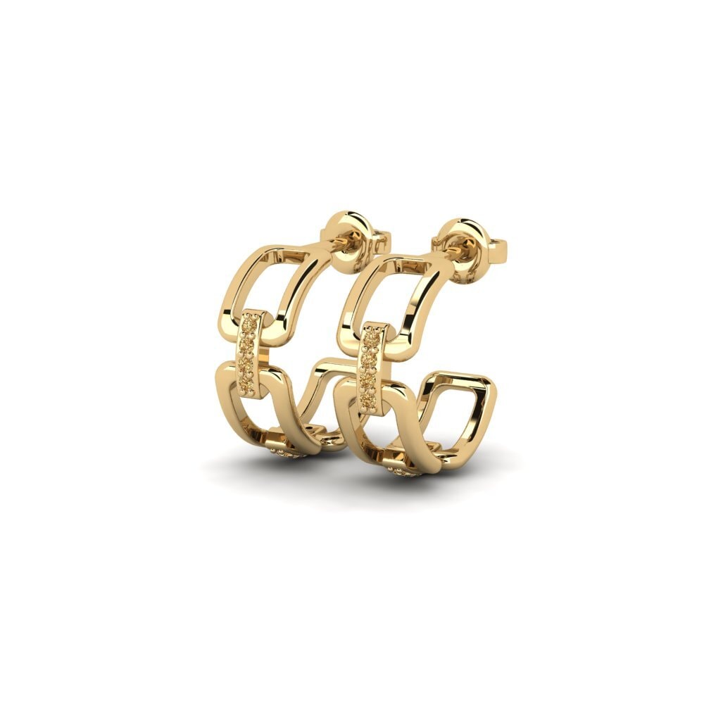 Brown Diamond Women's Earring Tifsira