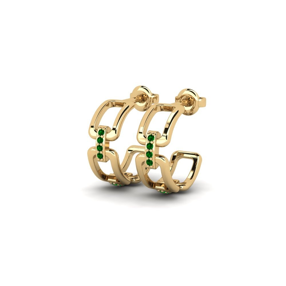 Zircônia Verde Brincos Feminino Tifsira