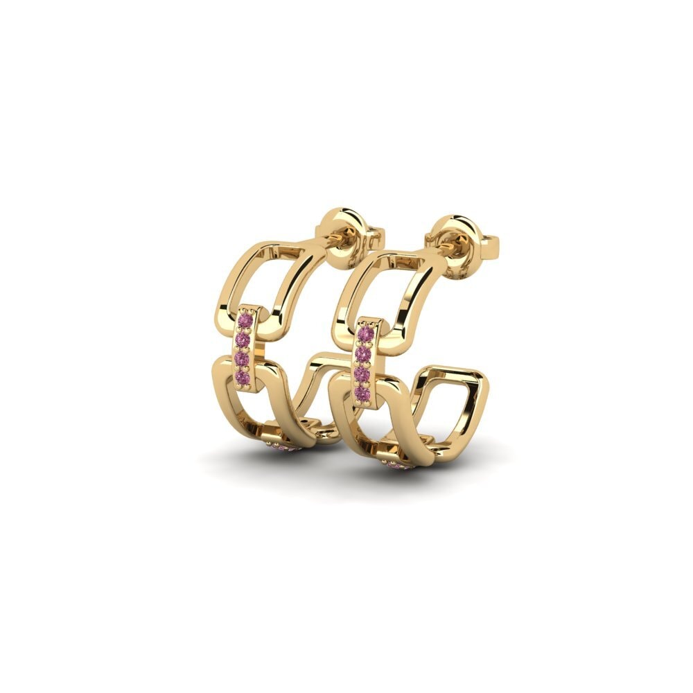 Rhodolite Garnet Women's Earring Tifsira