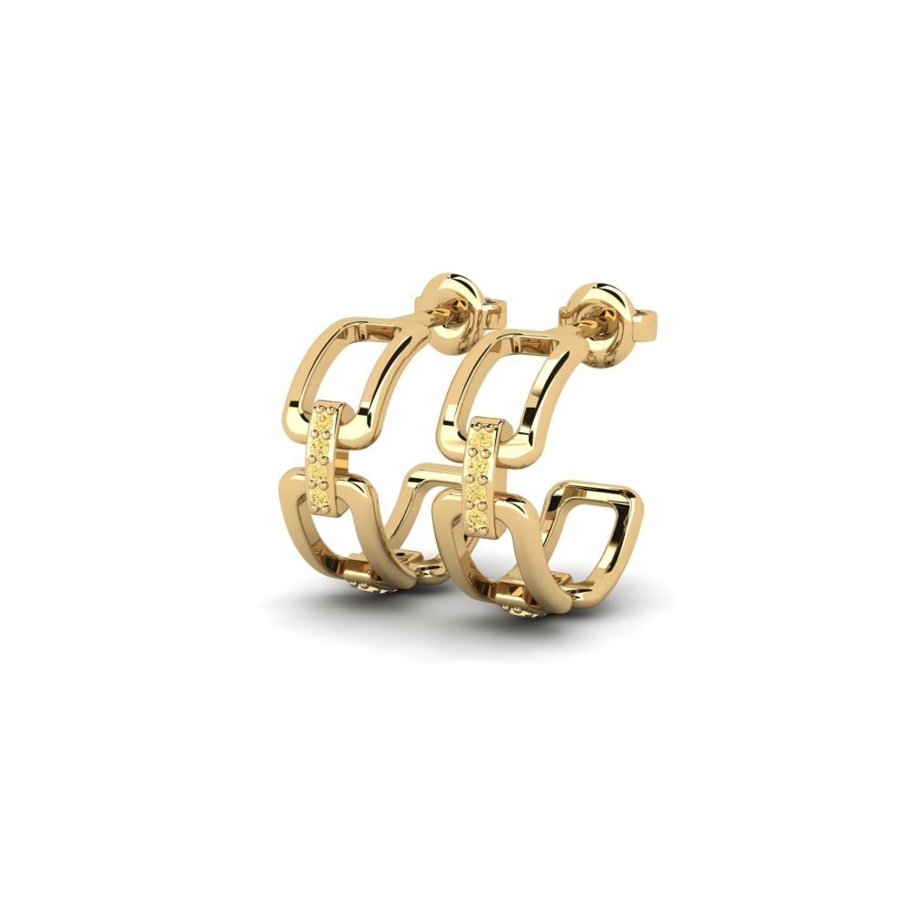 Diamante Amarillo Pendiente de mujer Tifsira