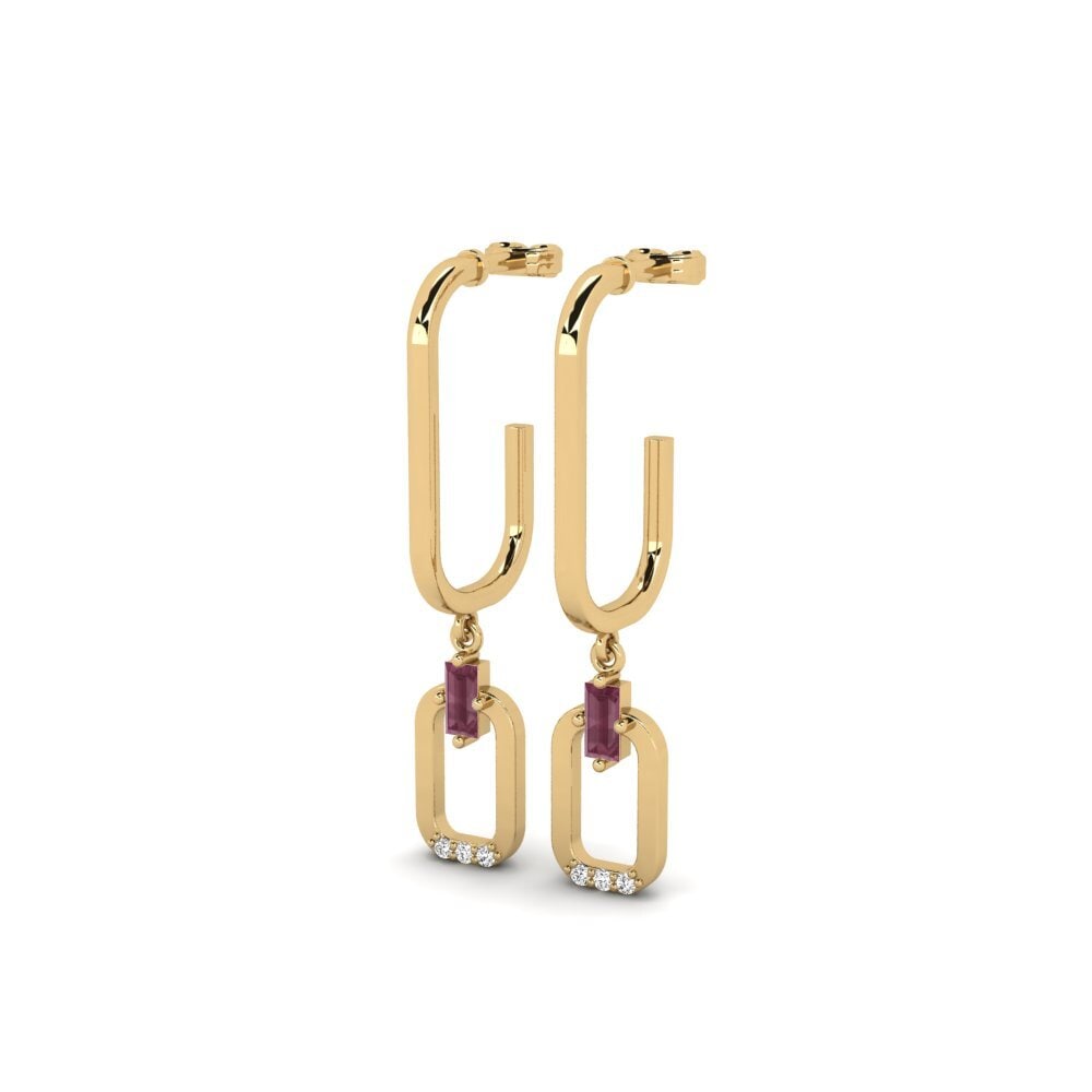 Rhodolite Garnet Women's Earring Tikanga