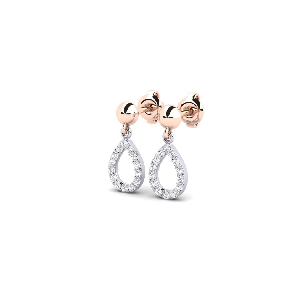 14ct White & Rose Gold Women's Earring Wichiy