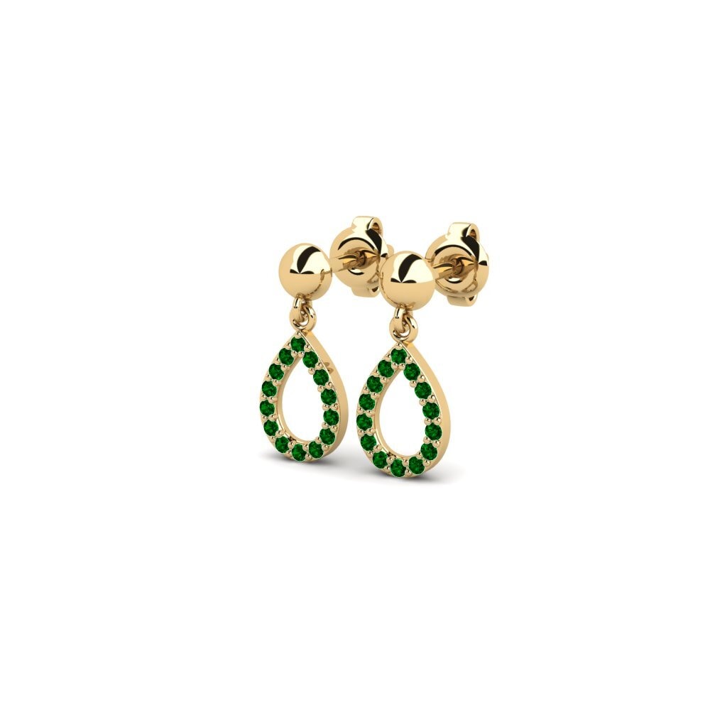 Zircônia Verde Brincos Feminino Wichiy