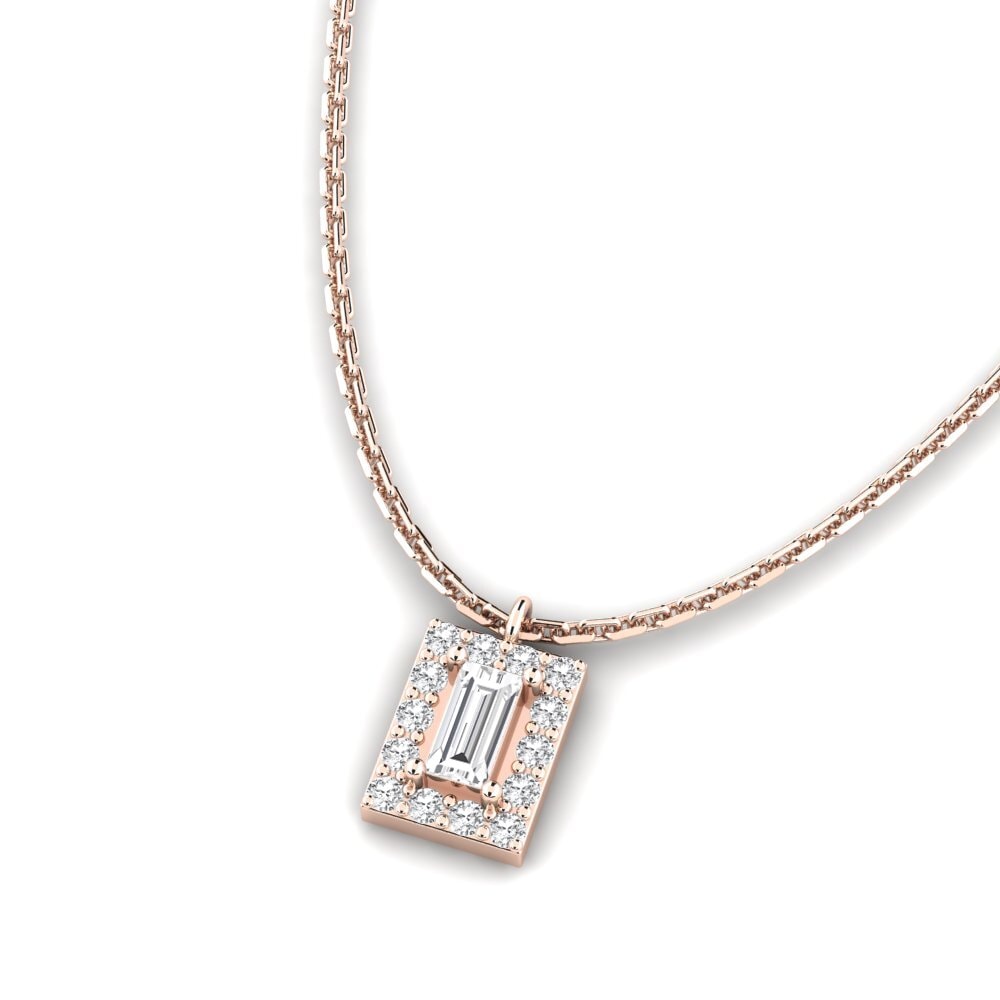 14k Oro Rosa Colgante de Mujer Bantay