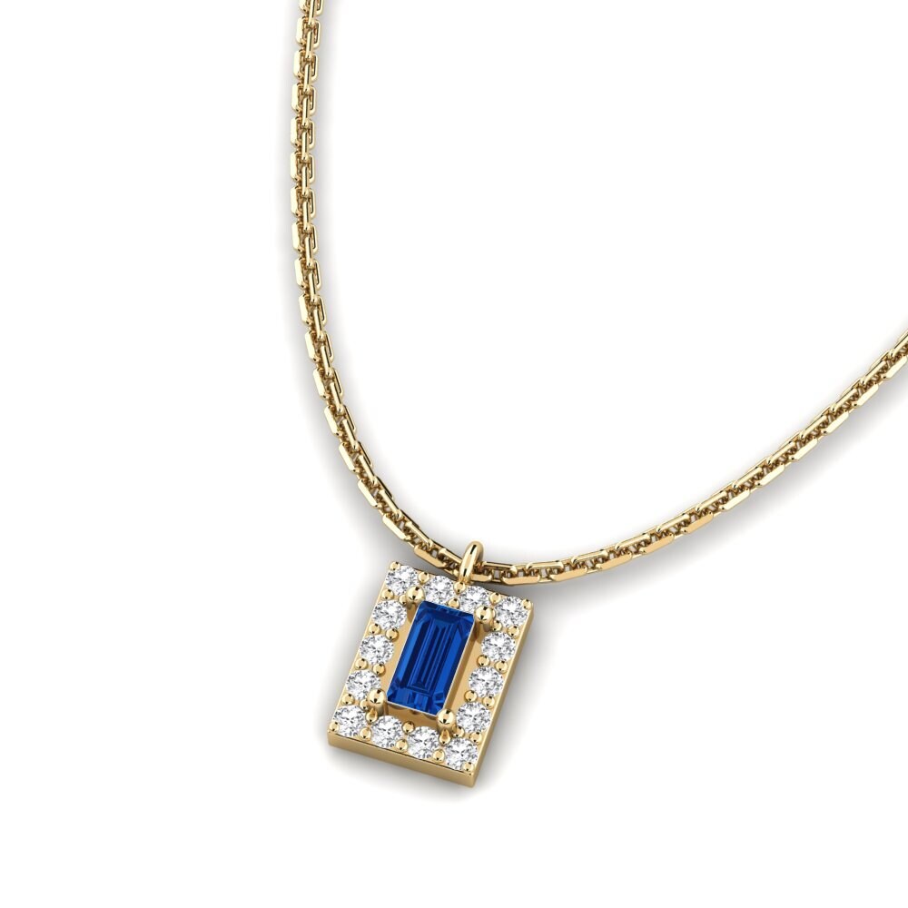Circonita Azul Oscuro Colgante de Mujer Bantay