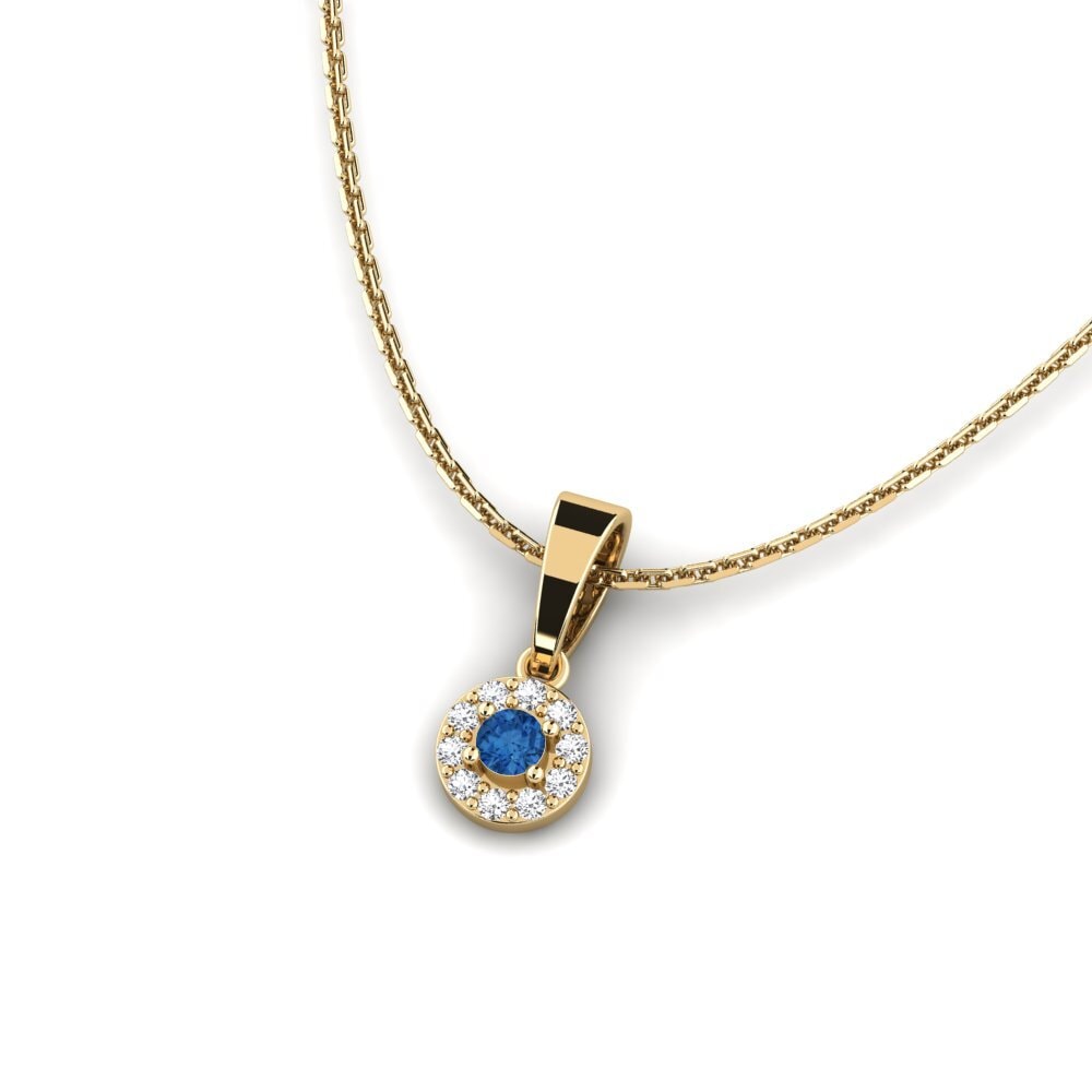 Circonita Azul Oscuro Colgante de Mujer Cache
