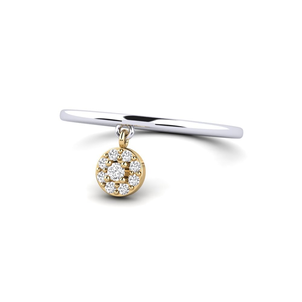 14ct White & Yellow Gold Ring Cerro