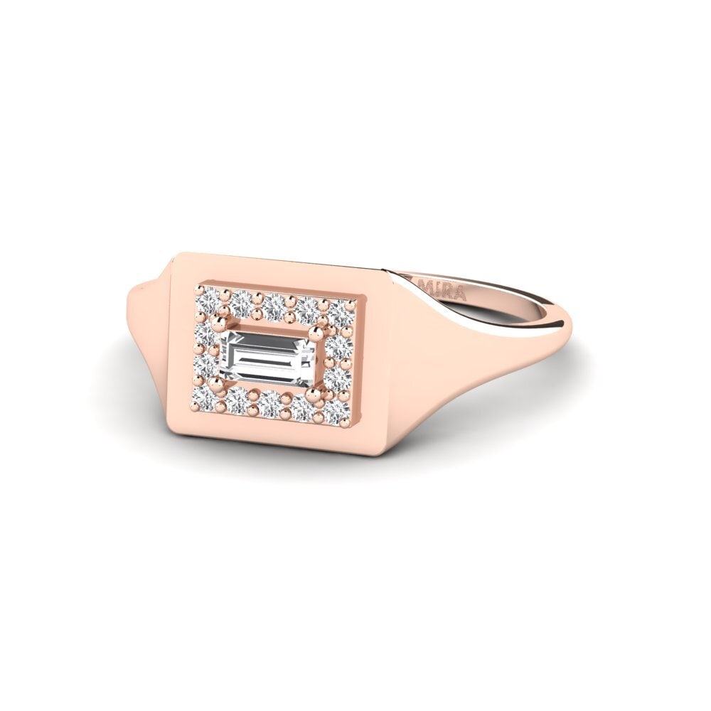14k Oro Rosa Anillo Dongara