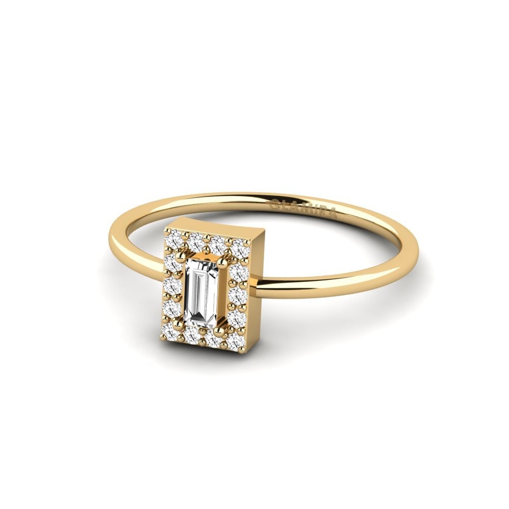 Moissanite Engagement Ring Dutse