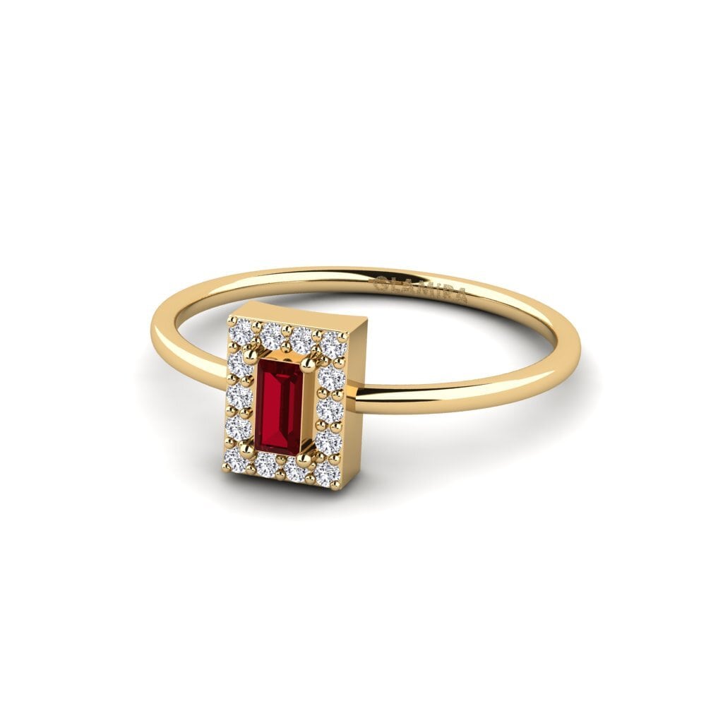 Circonita Roja Anillo de compromiso Dutse