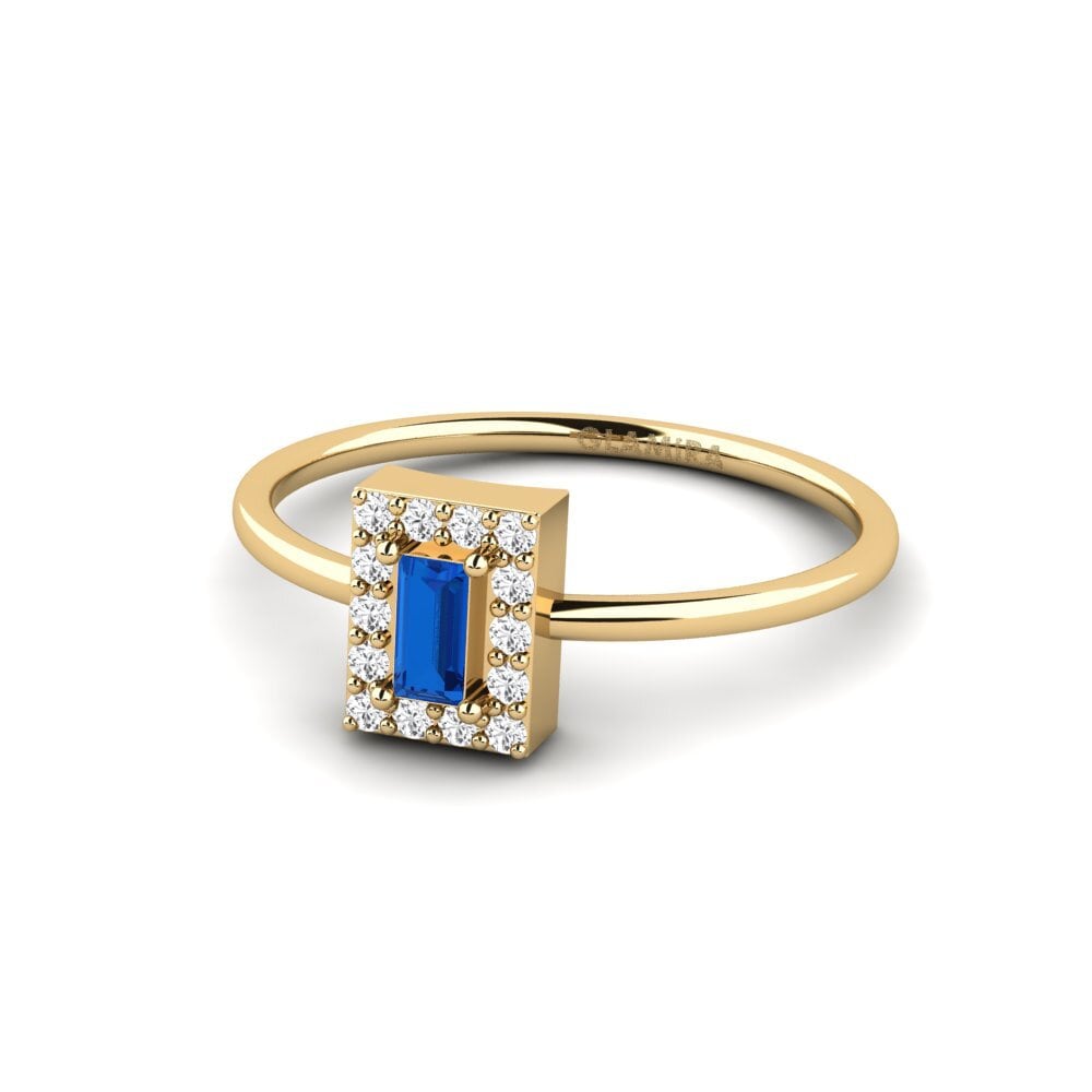 Circonita Azul Oscuro Anillo de compromiso Dutse