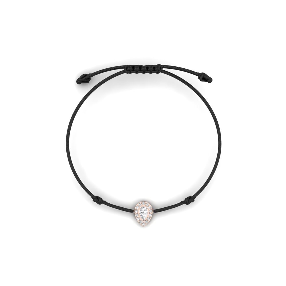 14k Oro Rosa Pulsera de cordón Emosiya