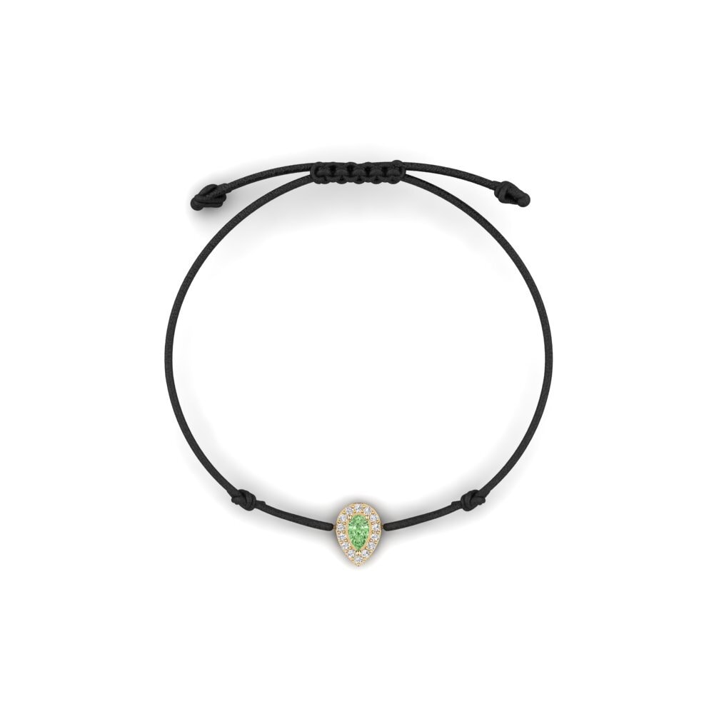 Diamante Verde Pulsera de cordón Emosiya