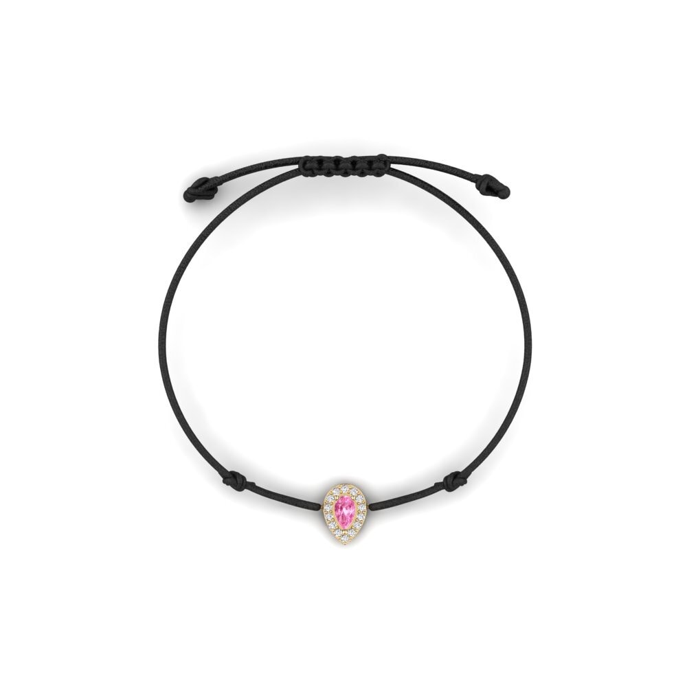 Zafiro Rosado Pulsera de cordón Emosiya