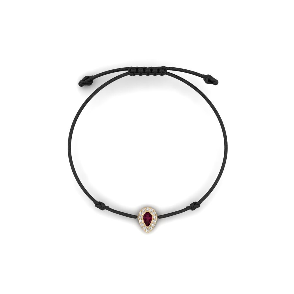 Granate Rhodolite Pulsera de cordón Emosiya