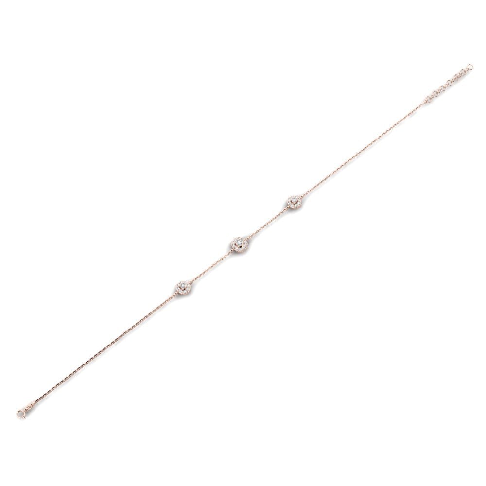 14k Oro Rosa Pulsera de Mujer Erakar