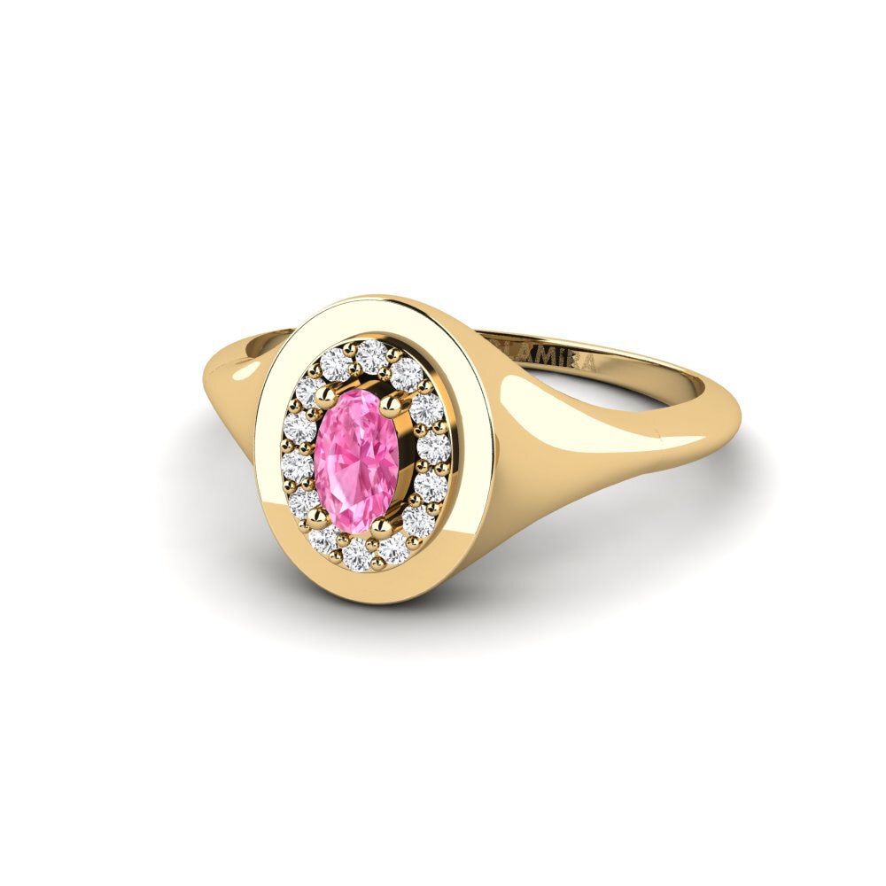 Zafiro Rosado Anillo de compromiso Escondido