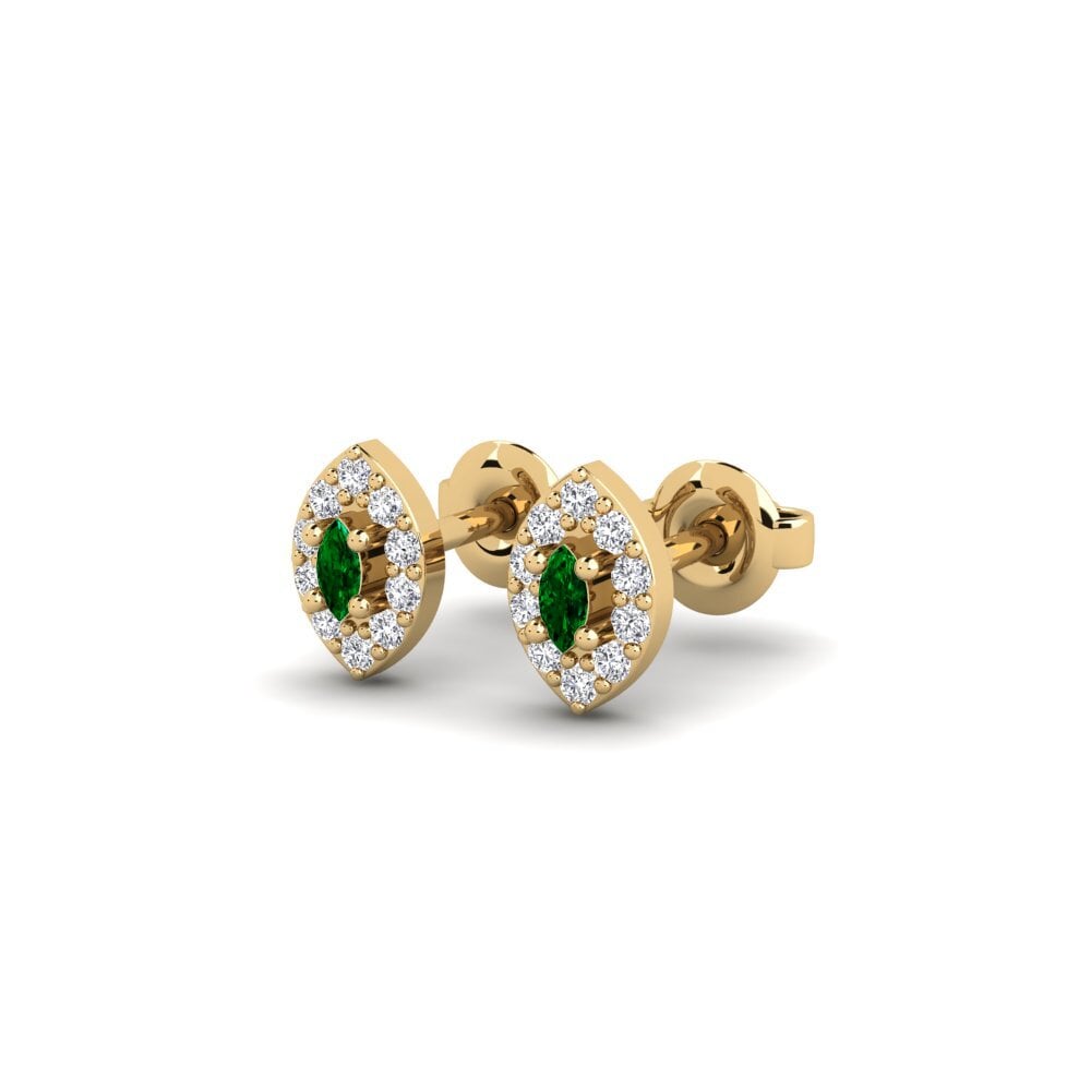 Zircônia Verde Brincos Feminino Ezkutuan